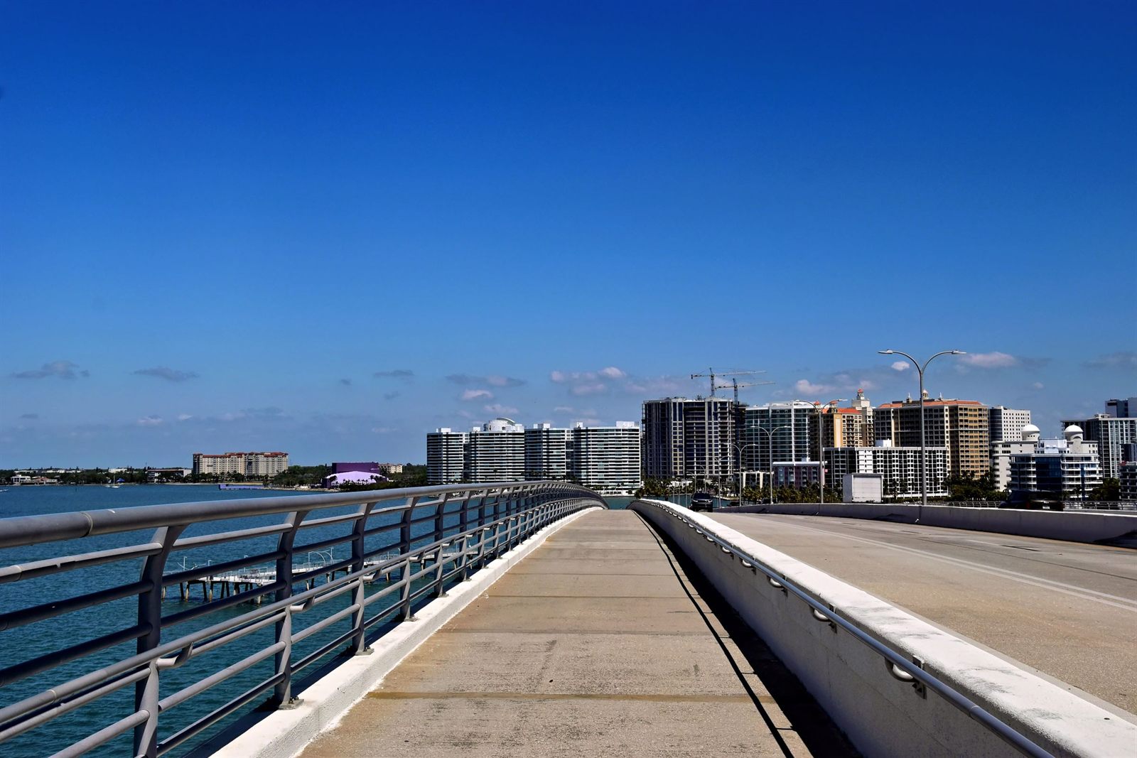 Causeway bridge over a bay