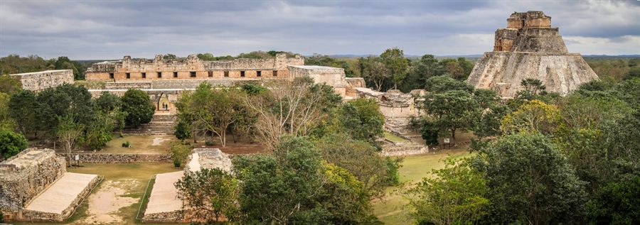 Maya ruins of Uxmal on the Yucatan Peninsula